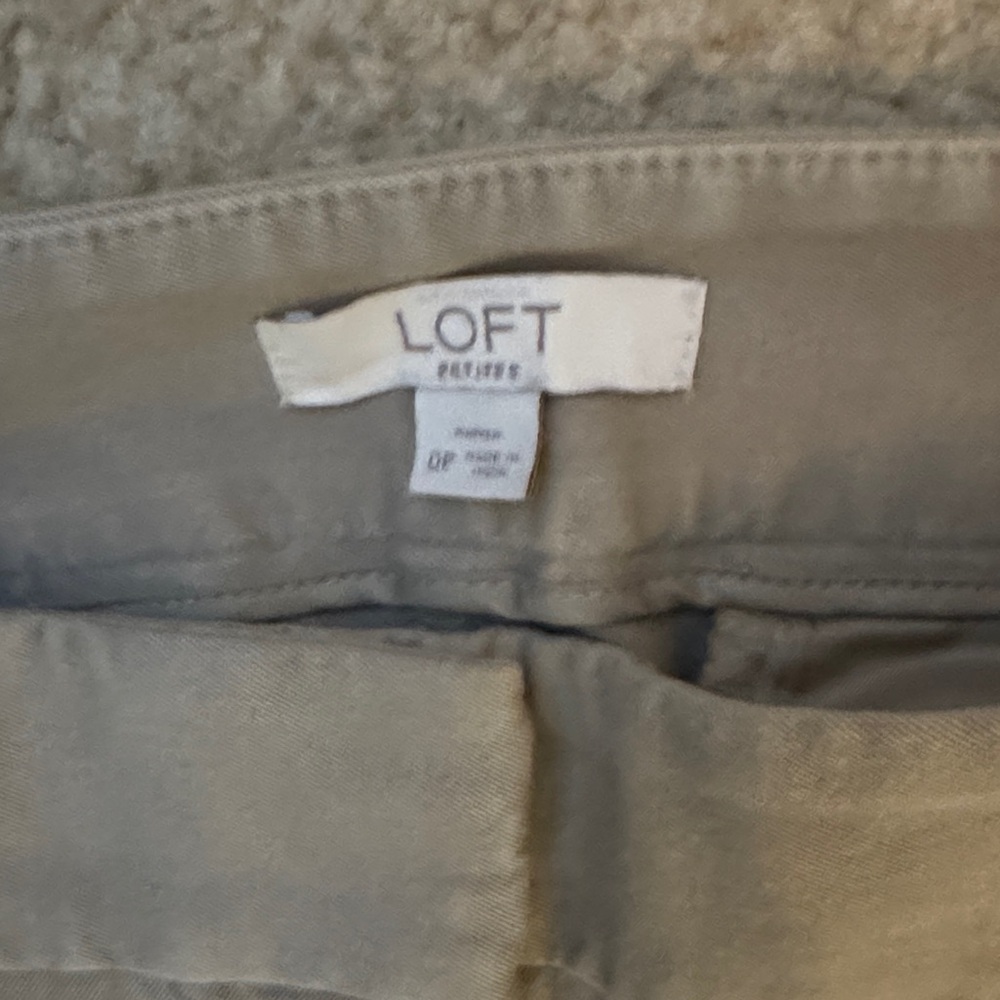 Loft Flat Front Khaki Slacks